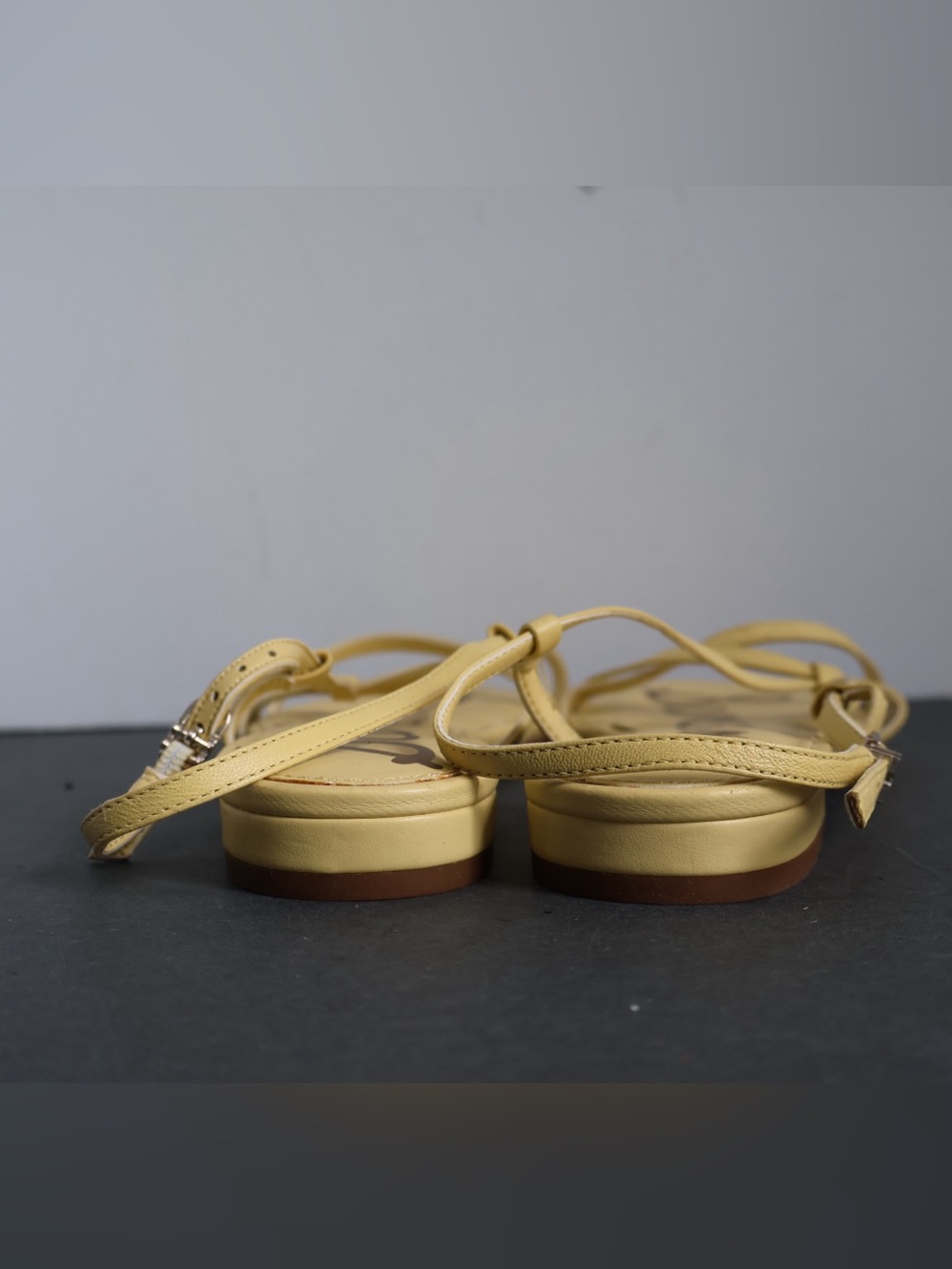 Sam Edelman Women's Yellow Leather Strappy Sandals Size 9M - Picture 6 of 10